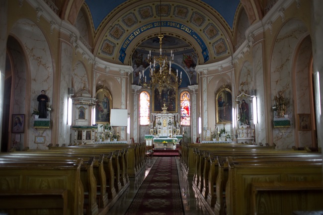 Интерьер костела Св. Юрия в Ужгороде